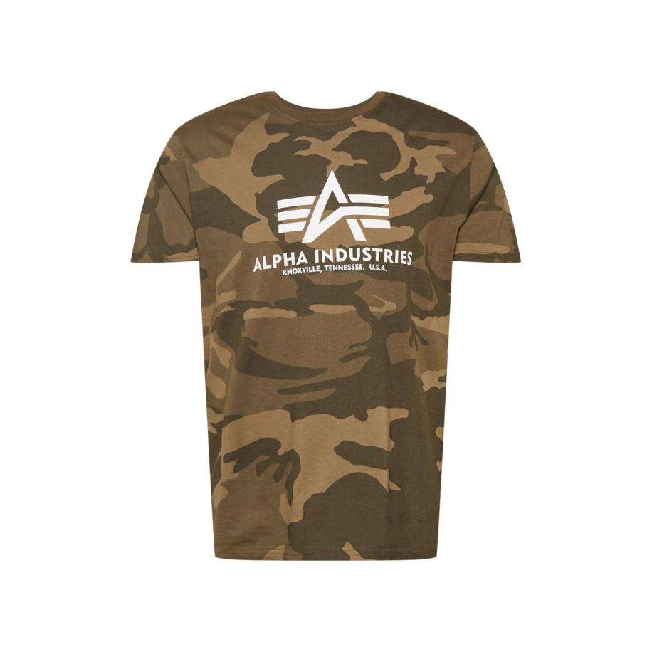 Alpha Industries ALPHA INDUSTRIES Shirt kaki / olijfgroen / spar / wit -