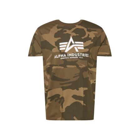 Alpha Industries ALPHA INDUSTRIES Shirt kaki / olijfgroen / spar / wit