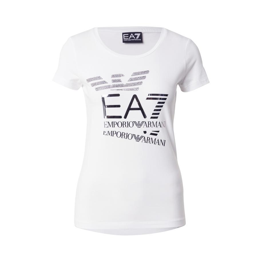 Emporio Armani EA7 Emporio Armani Shirt zilver / wit -