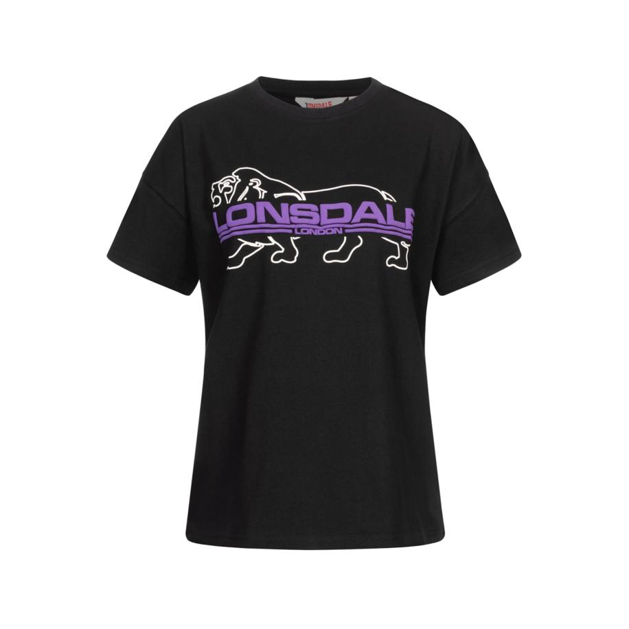 Lonsdale LONSDALE Oversized shirt donkerlila / zwart / wit -