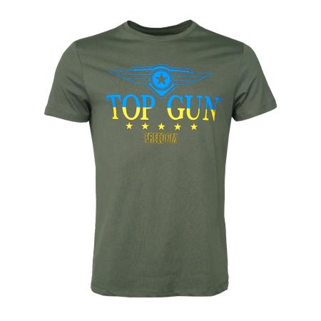 TOP GUN Shirt TG22011 blauw / geel / olijfgroen