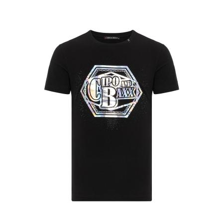 Cipo & Baxx CIPO & BAXX Shirt zwart / zilver
