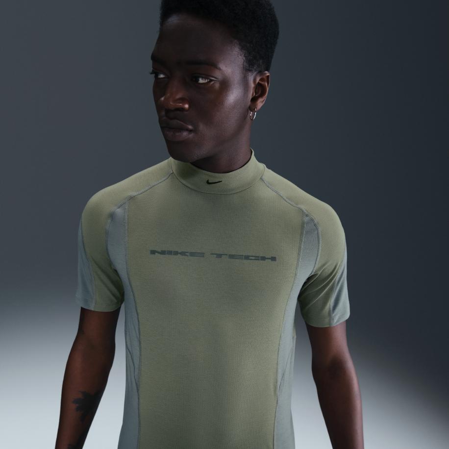 Nike Tech Dri-FIT basislaag met korte mouwen voor heren - Groen Groen