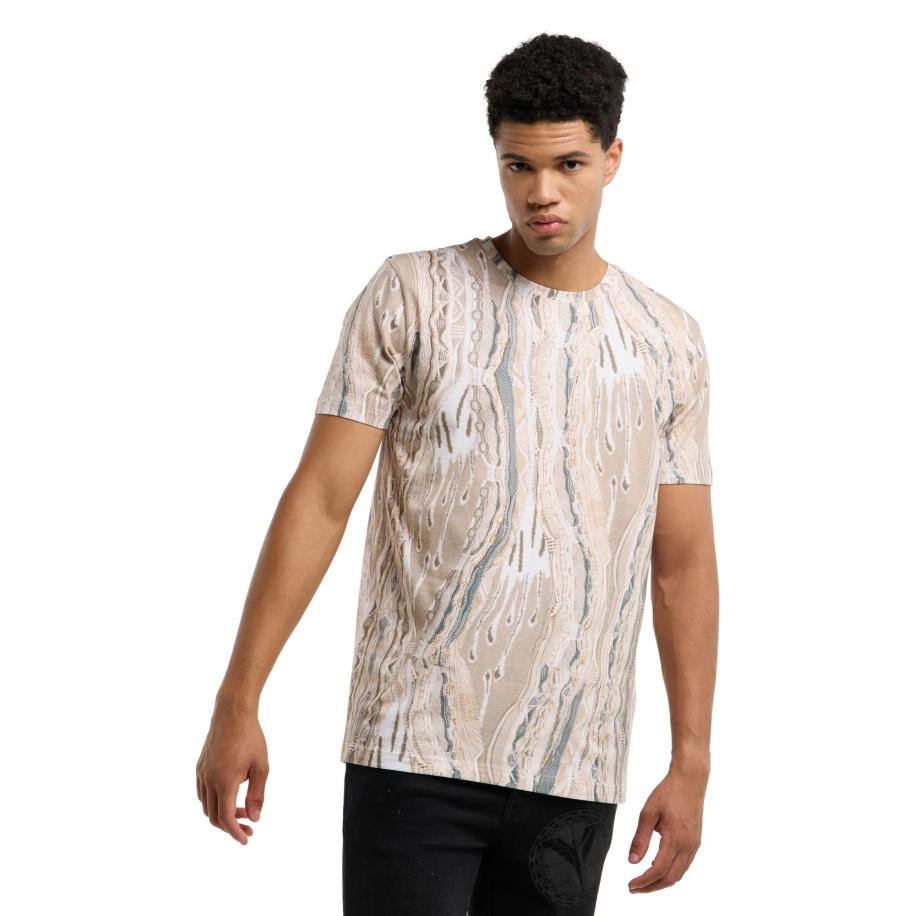 carlo colucci Carlo Colucci Shirt Erroi beige / crème / grijs -