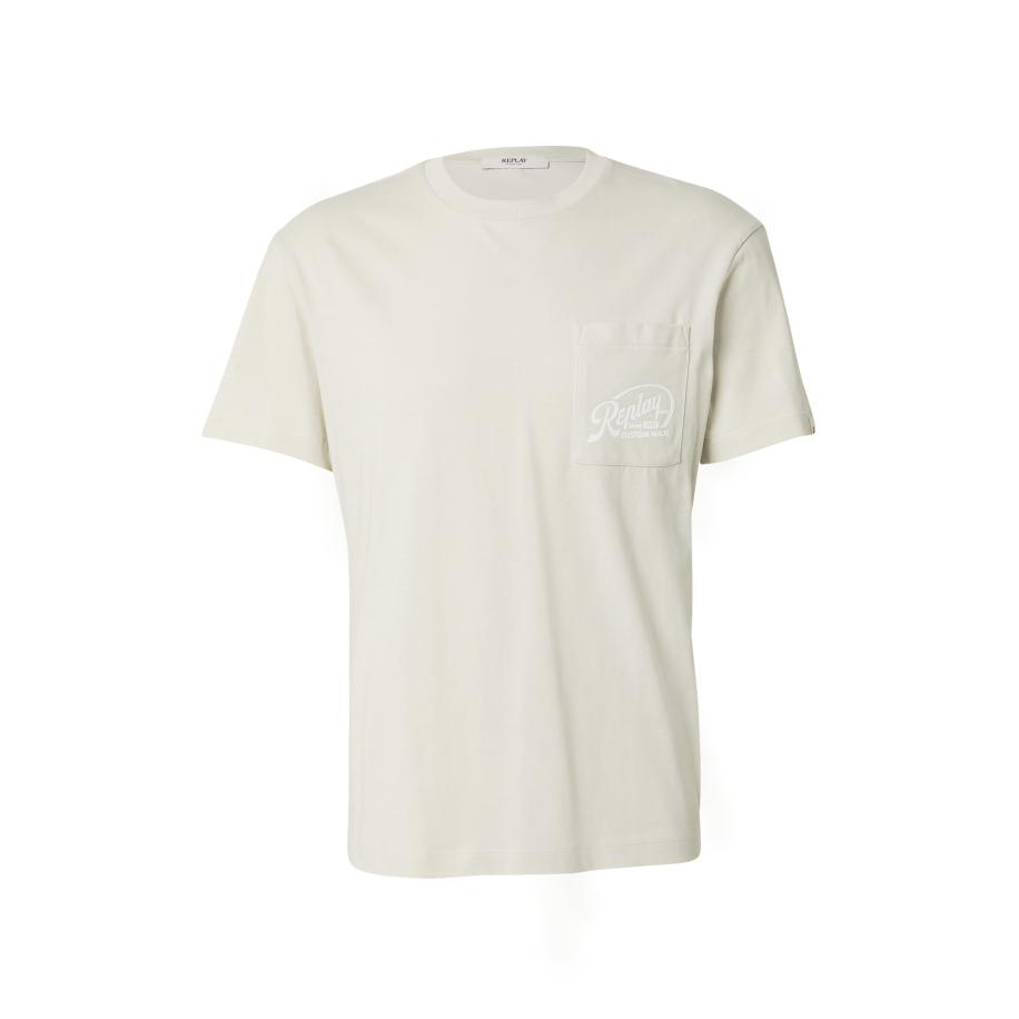 Replay REPLAY Shirt lichtgrijs / wit -