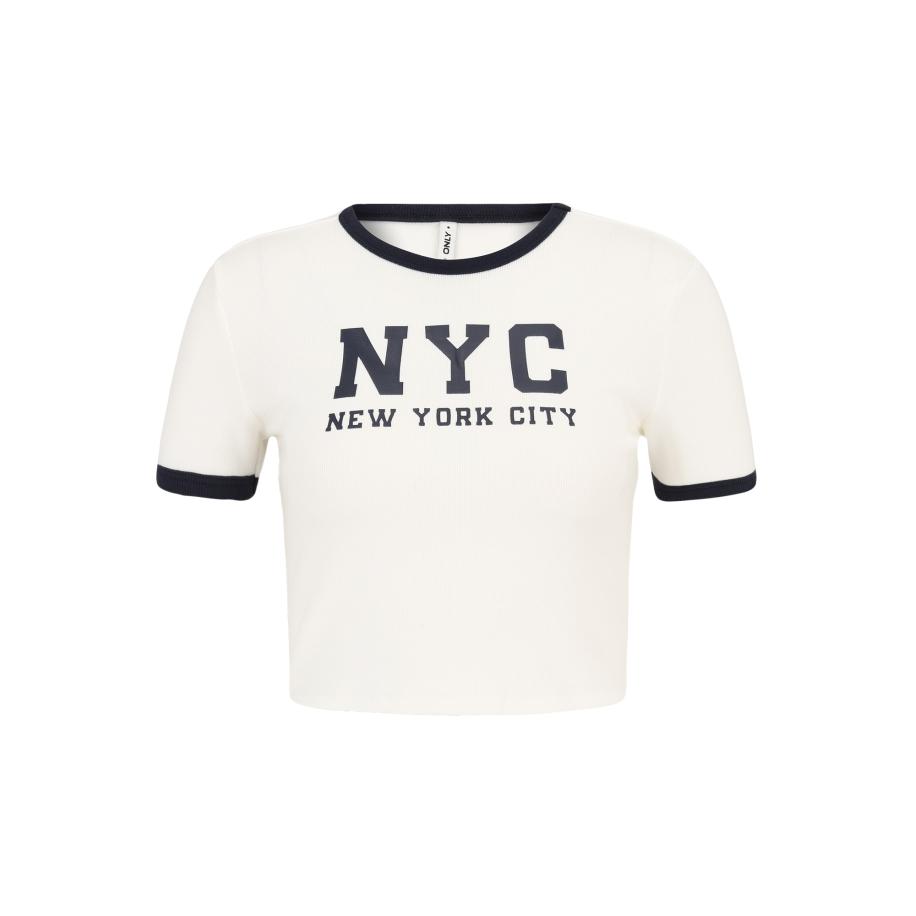 Only Only Petite Shirt ONLVIKKA donkerblauw / wit -