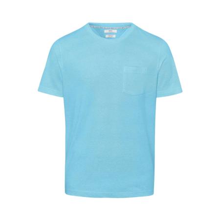 Brax T-Shirt ronde hals lichtblauw, Effen