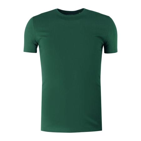 Marvelis Casual T-Shirt ronde hals donkergroen, Effen