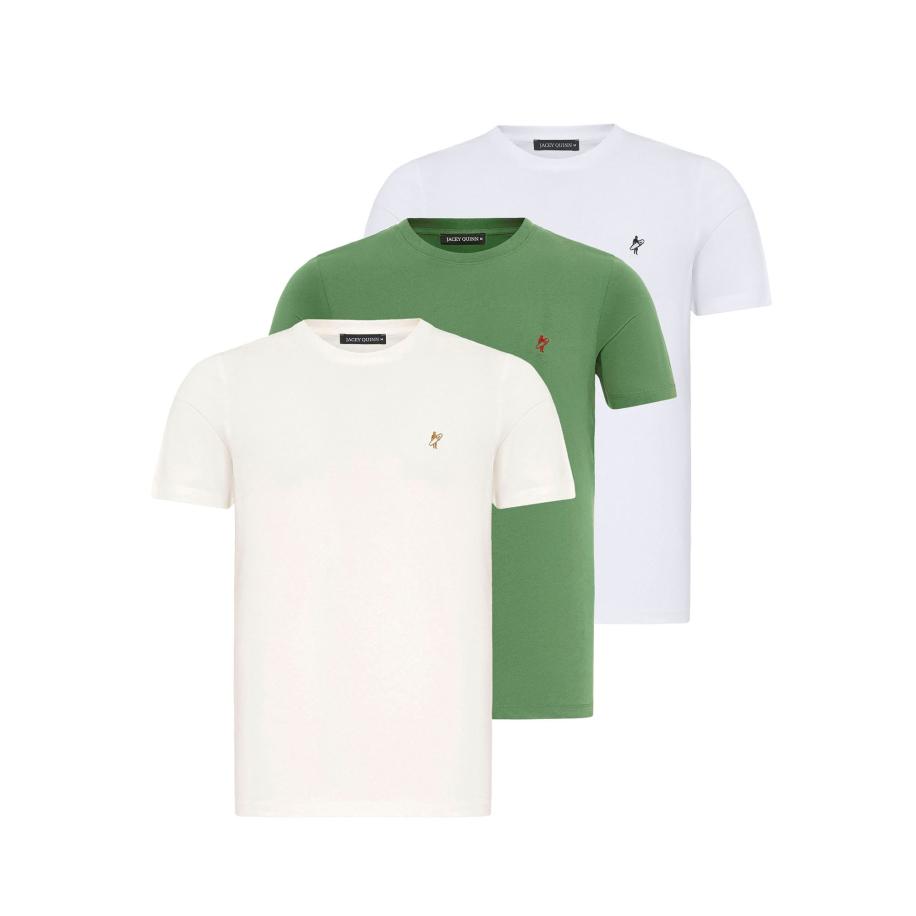 Jacey Quinn Jacey Quinn Shirt beige / lichtgroen / rood / wit -