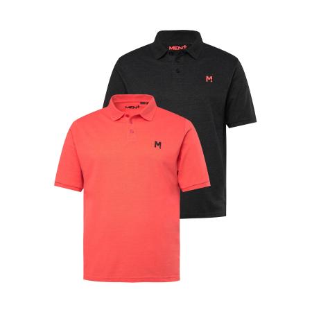 men plus Men Plus Shirt koraal / zwart