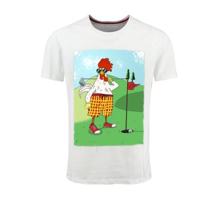 Key Largo Key Largo Shirt Golfing Chicken geel / groen / rood / wit