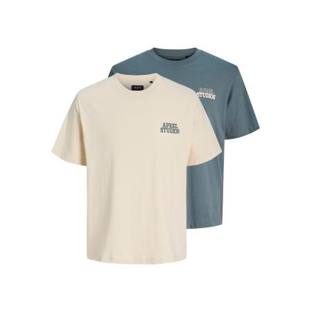 aprel aprel Shirt cyaan blauw / wolwit