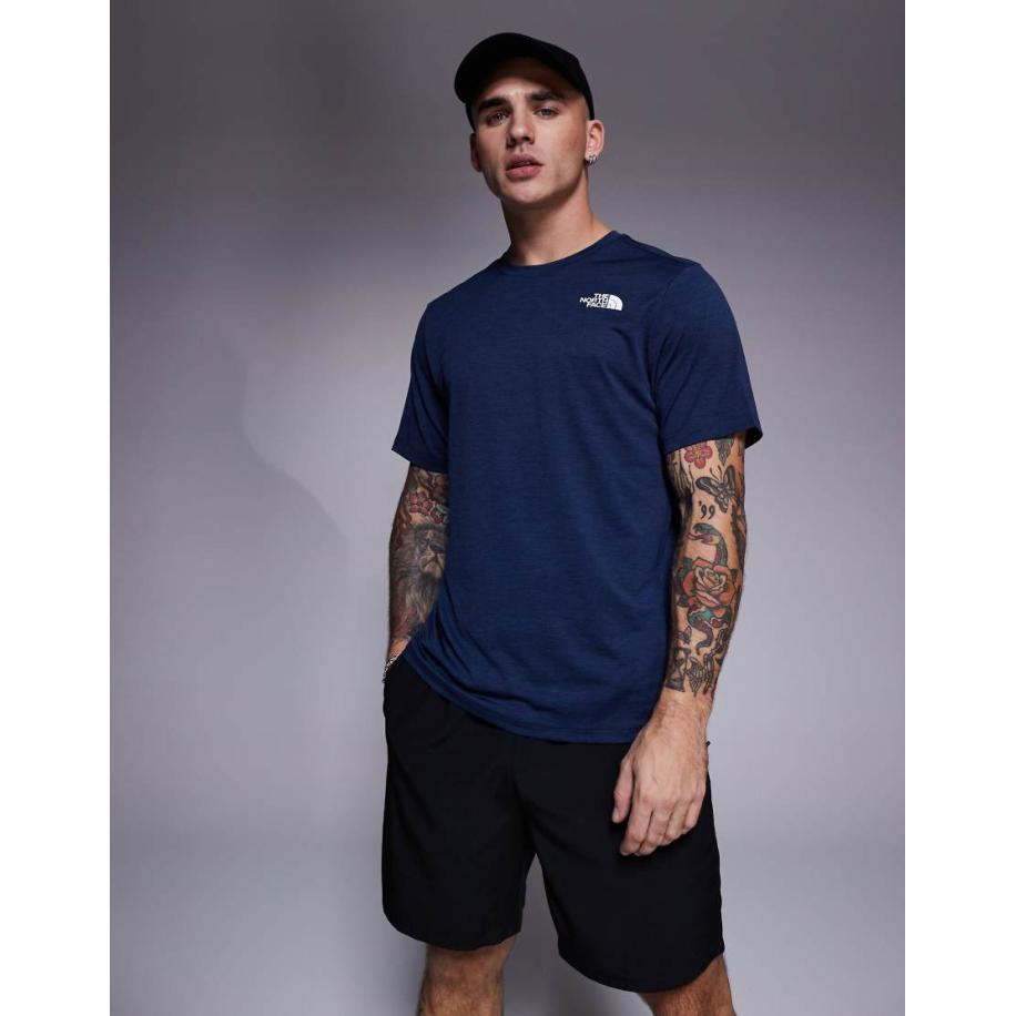 The North Face - Training 24/7 - T-shirt met logo in marineblauw Blauw