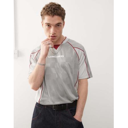 Umbro - Voetbalshirt met panelen in zilver