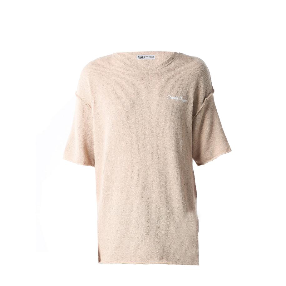 VAMOS CLO Shirt beige / wit Bruin