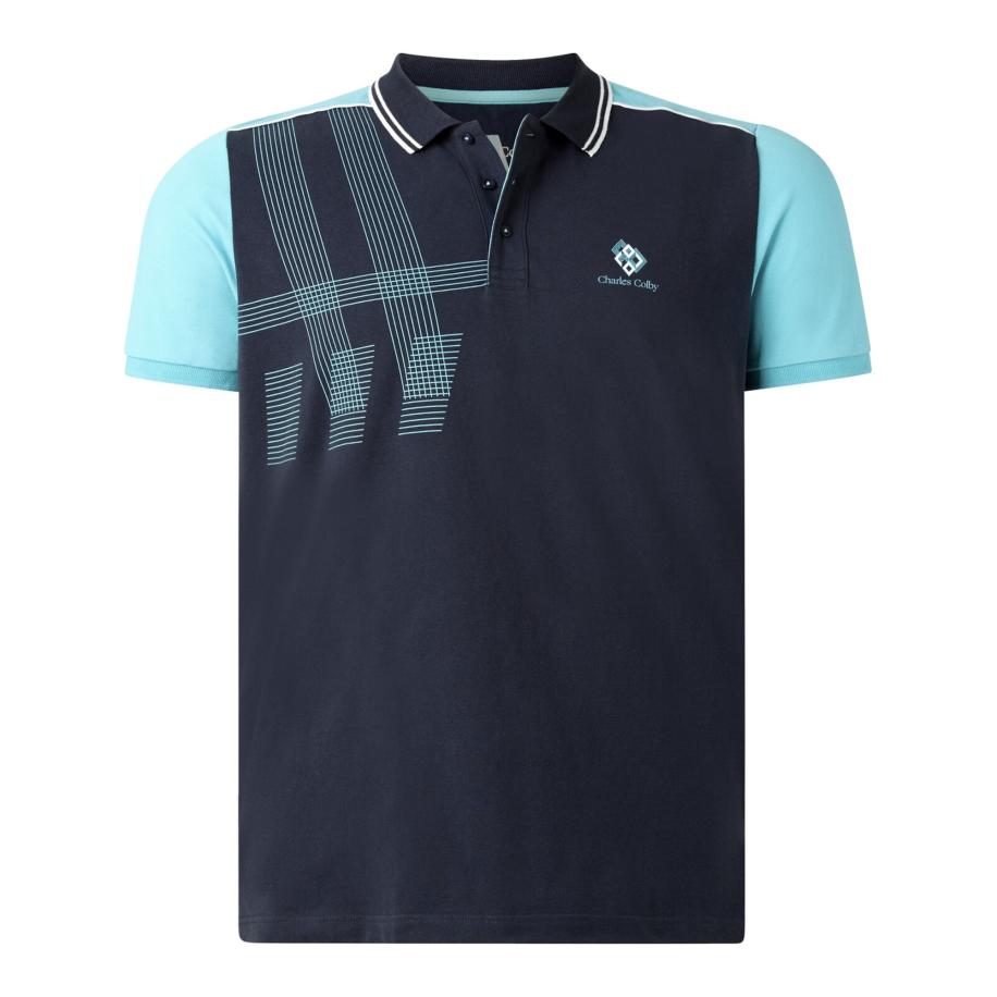 Charles Colby Charles Colby Shirt Earl Darry donkerblauw -