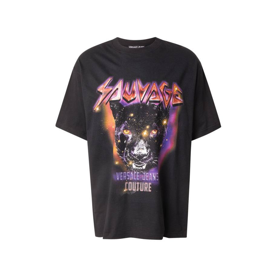 Versace Versace Jeans Couture Shirt SAUVAGE-PANTHER geel / oranje / zwart / wit -