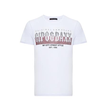 Cipo & Baxx CIPO & BAXX Shirt grijs / pastelrood / wit