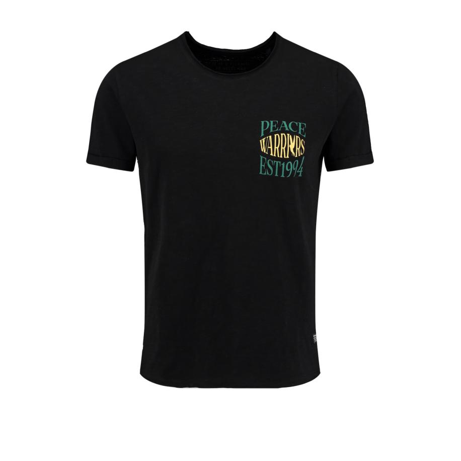 Key Largo Key Largo Shirt Peace geel / jade groen / zwart -