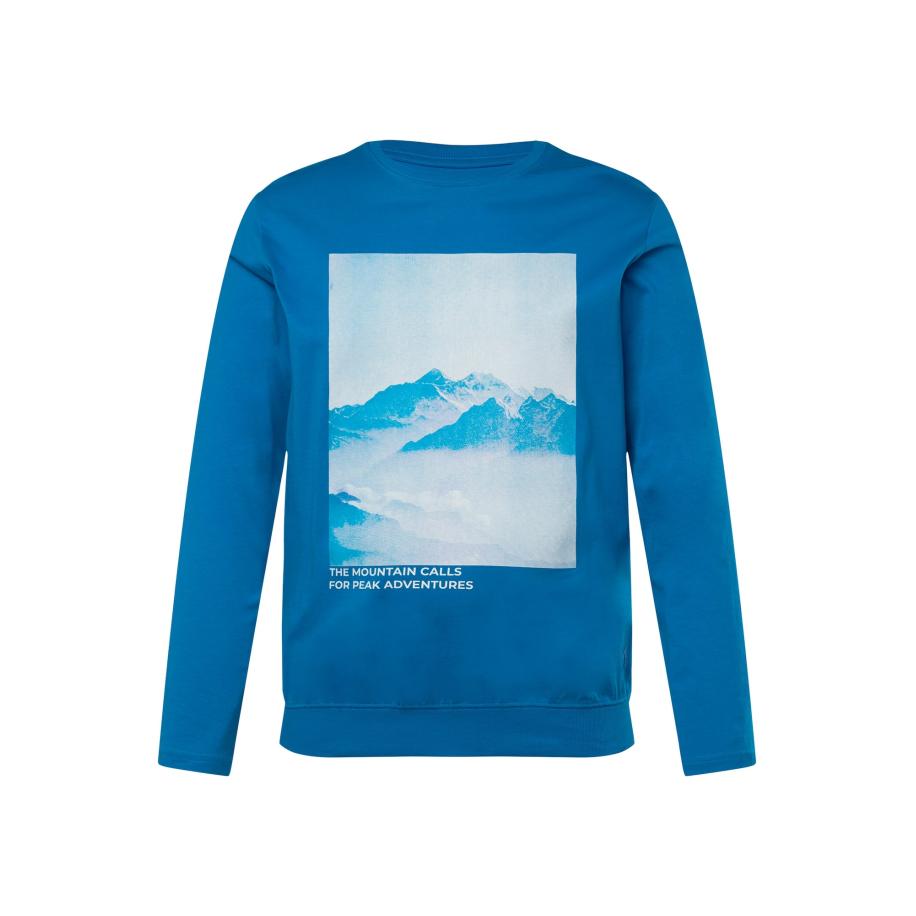 men plus Men Plus Shirt azuur / wit -