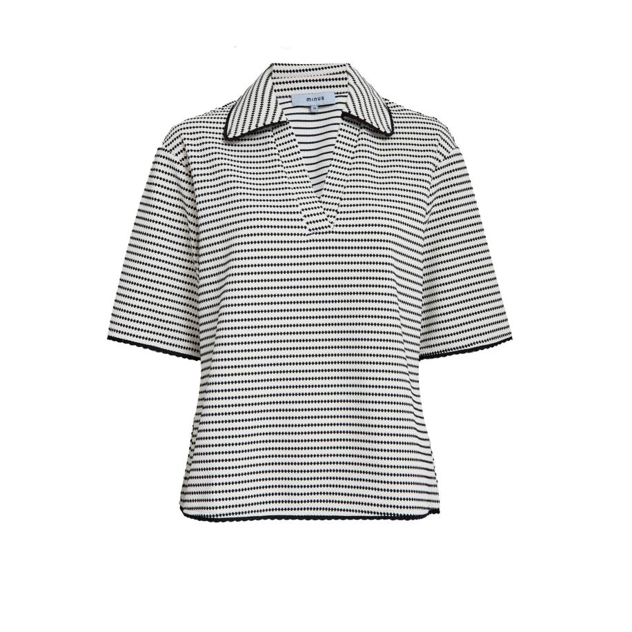 Minus minus Shirt Maki zwart / wit -
