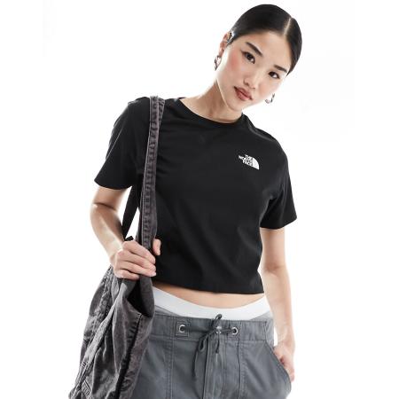 The North Face Simple Dome Cropped T-shirt met logo in zwart