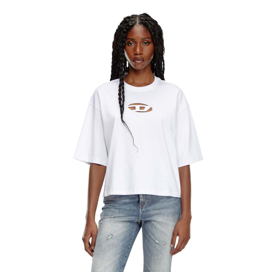 Diesel T-BUXT Crop T-Shirt Wit