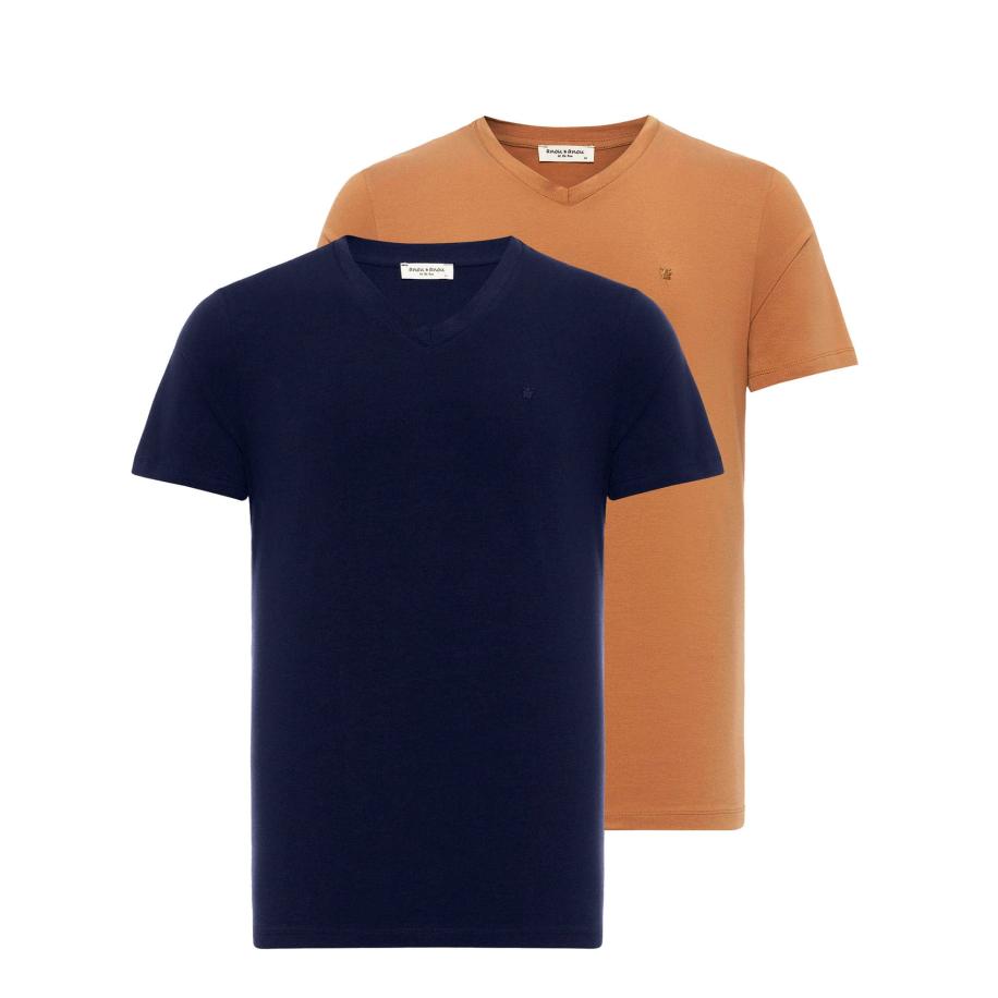 Anou Anou Anou Anou Shirt blauw / oranje -