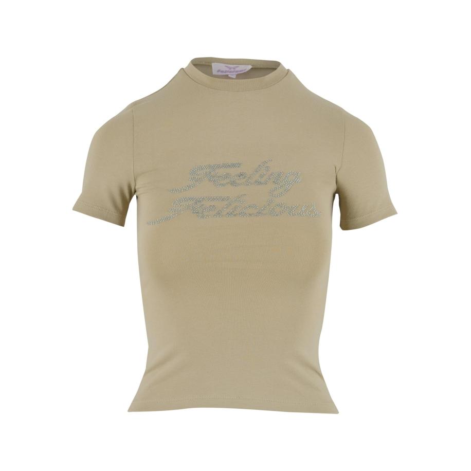 Felicious Shirt Feeling olijfgroen / zilver Groen