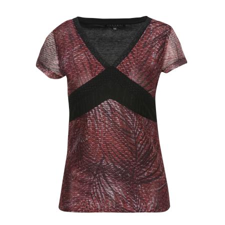 KOROSHI KOROSHI Shirt donkerrood / zwart