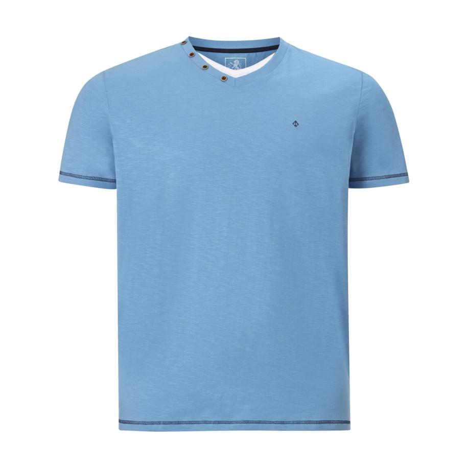 Charles Colby Charles Colby Shirt Earl Kendrayk marine / lichtblauw / wit -