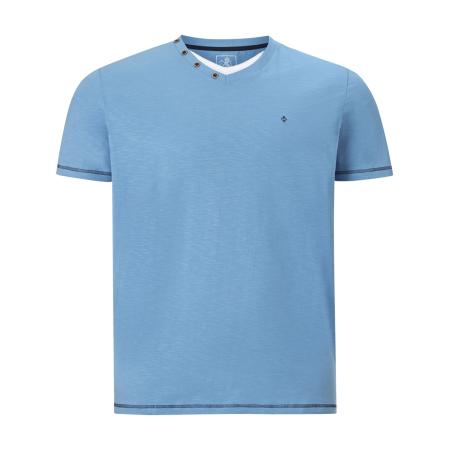 Charles Colby Charles Colby Shirt Earl Kendrayk marine / lichtblauw / wit