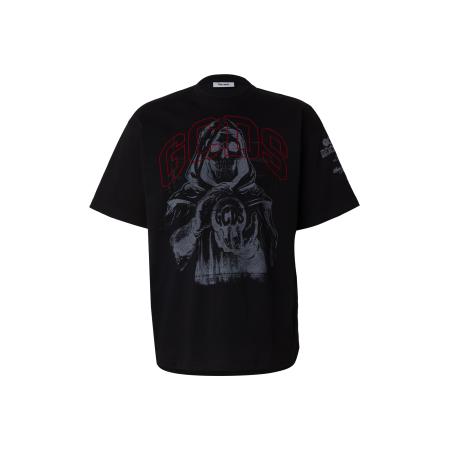 GCDS Shirt basaltgrijs / rood / zwart