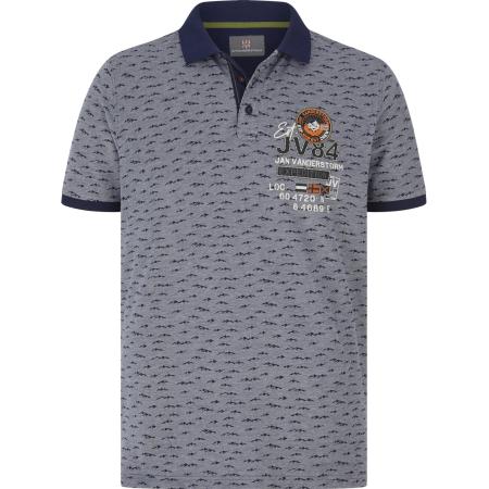 jan vanderstorm Jan Vanderstorm Shirt Halvesen lichtblauw / donkerblauw / wit