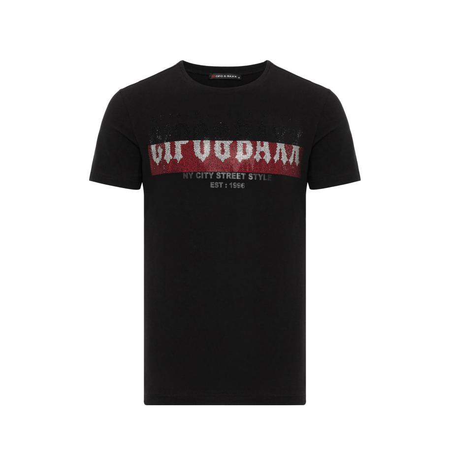 Cipo & Baxx CIPO & BAXX Shirt grijs / rood / zwart -