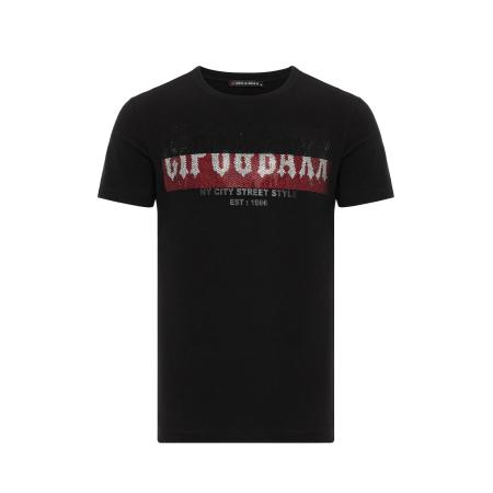 Cipo & Baxx CIPO & BAXX Shirt grijs / rood / zwart