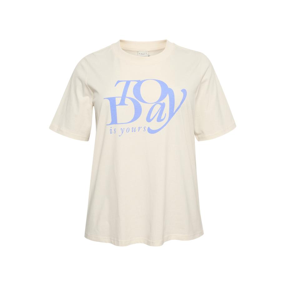 KAFFE CURVE Shirt July blauw / wit Wit