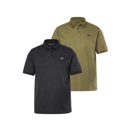 men plus Men Plus Shirt donkergrijs / olijfgroen