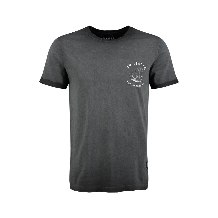 Key Largo Key Largo Shirt Pazzo antraciet / zwart / wit -