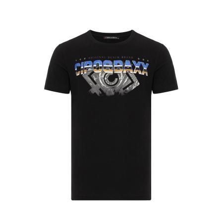 Cipo & Baxx CIPO & BAXX Shirt blauw / curry / grijs / zwart