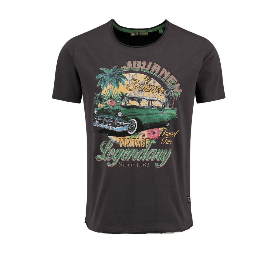 Key Largo Key Largo Shirt Journey geel / antraciet / groen / donkerroze -