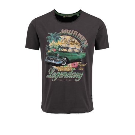 Key Largo Key Largo Shirt Journey geel / antraciet / groen / donkerroze