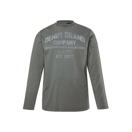 men plus Men Plus Shirt grafiet / lichtgrijs