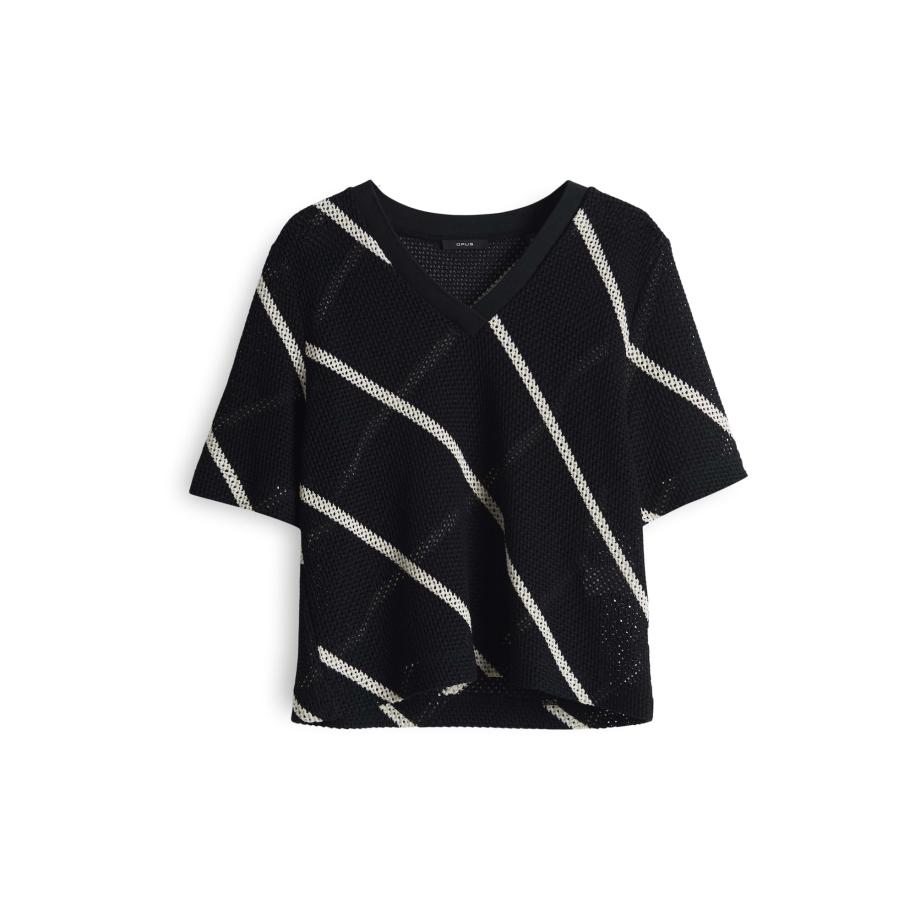 OPUS OPUS Shirt Gemukki zwart / wit -