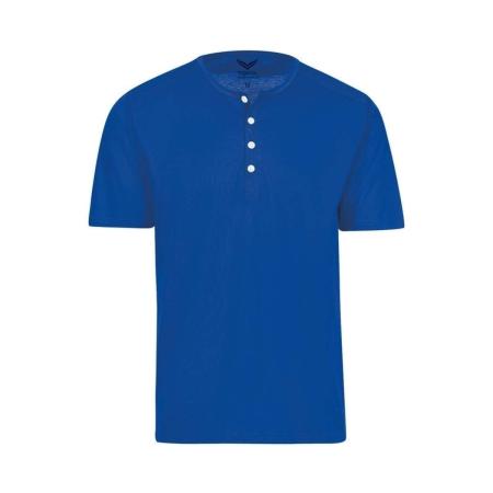 TRIGEMA T-Shirt Henley kraag koninklijk, Effen