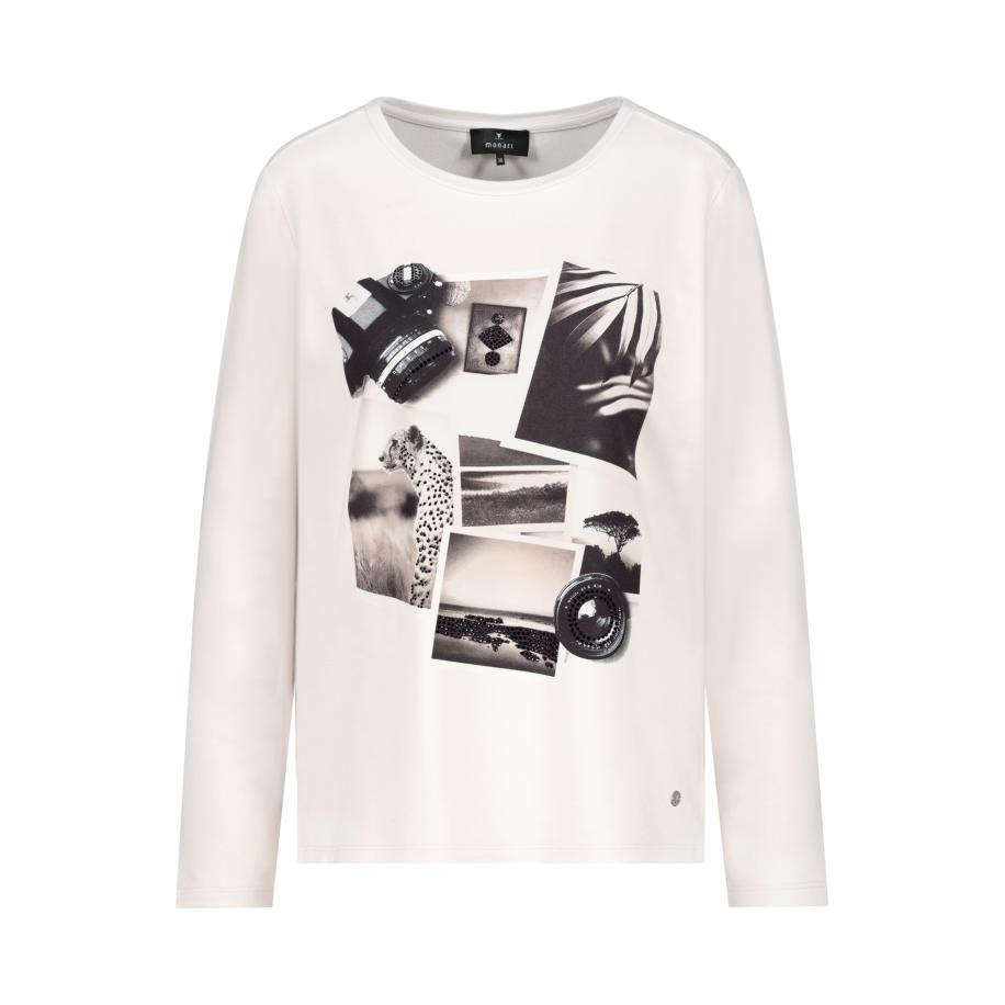 Monari monari Shirt zwart / wit -