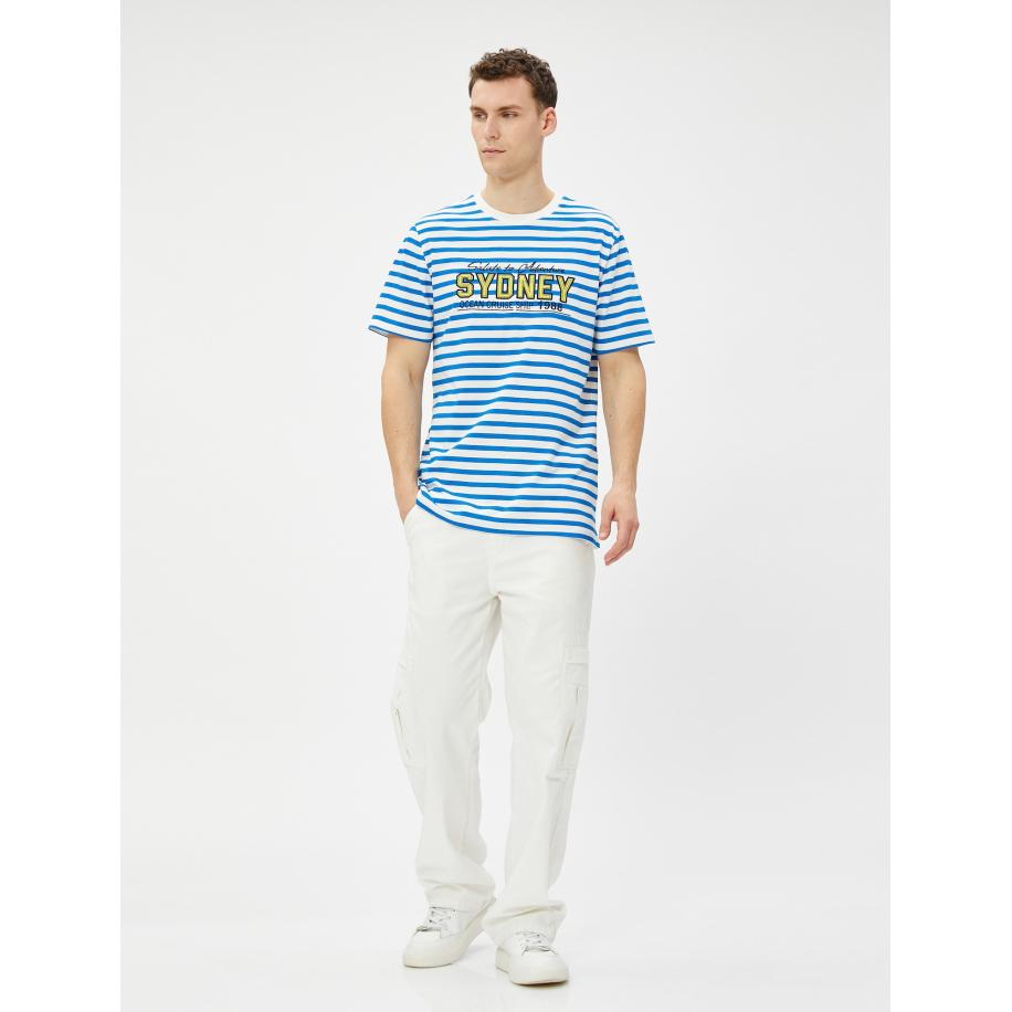 Koton Koton Shirt azuur / citroengeel / zwart / wit -