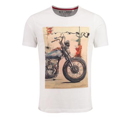 Key Largo Key Largo Shirt Spokes beige / oranje / zwart / wit