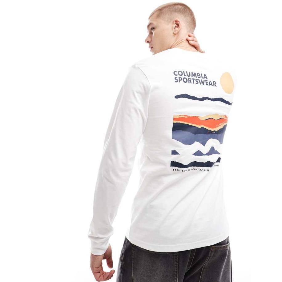 Columbia - Explorers Canyon - T-shirt met lange mouwen in wit Wit