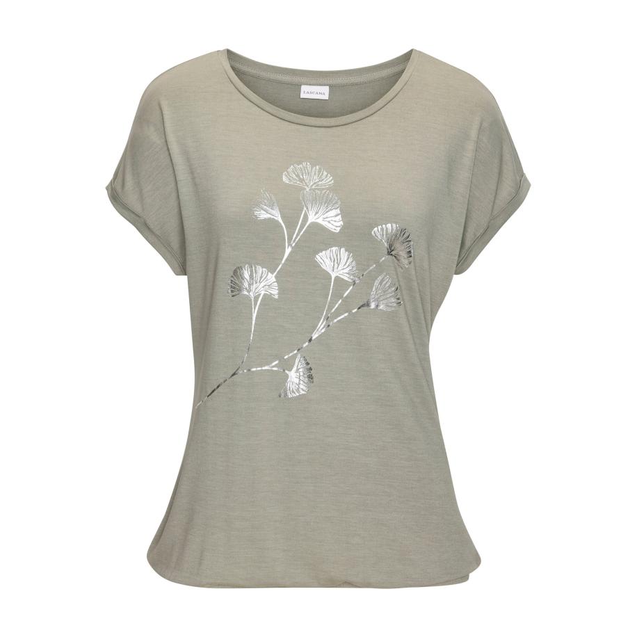 VIVANCE VIVANCE Shirt kaki / zilver -